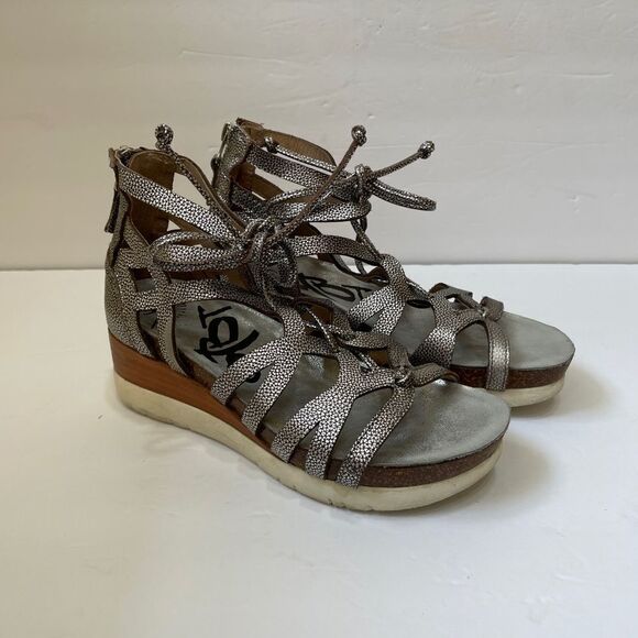 OTBT ESCAPADE‎ WEDGE SANDALS IN PEWTER - Picture 1 of 7